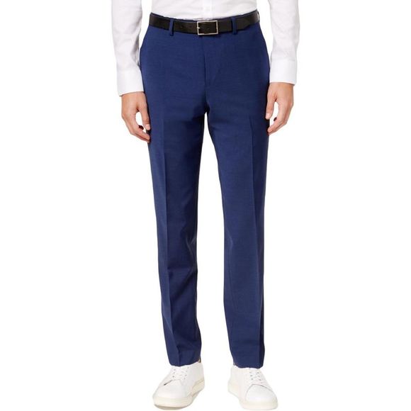 Bar III Mens Blue Wool Blend Slim Fit Office Dress Pants NWT - Picture 1 of 2